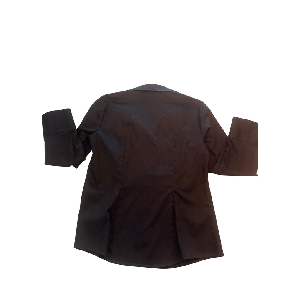 Banana Republic Womens Black Stretch Cotton Button Down Long Sleeve Shirt Size M - Picture 2 of 6